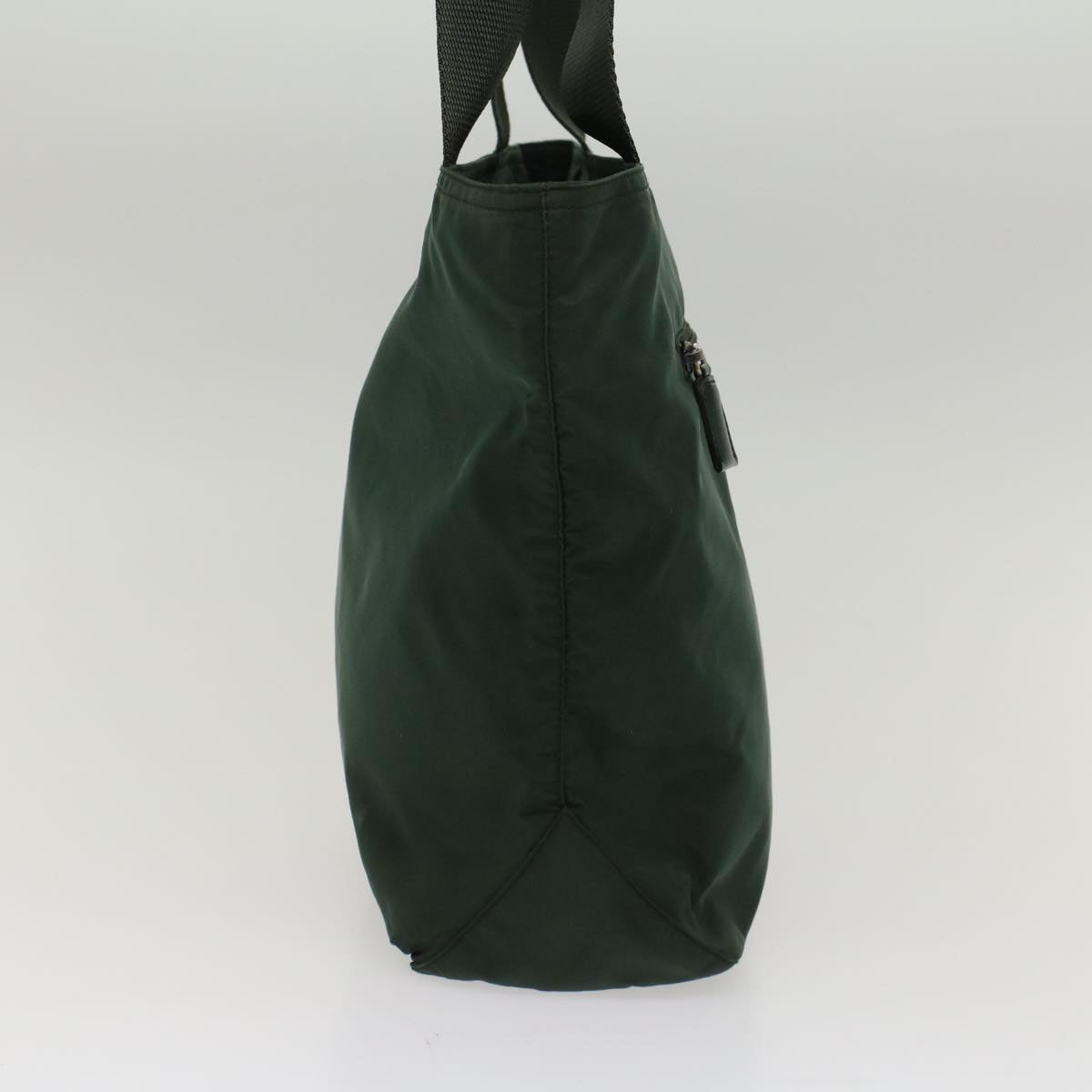 PRADA Tote Bag Nylon Green Auth cl768