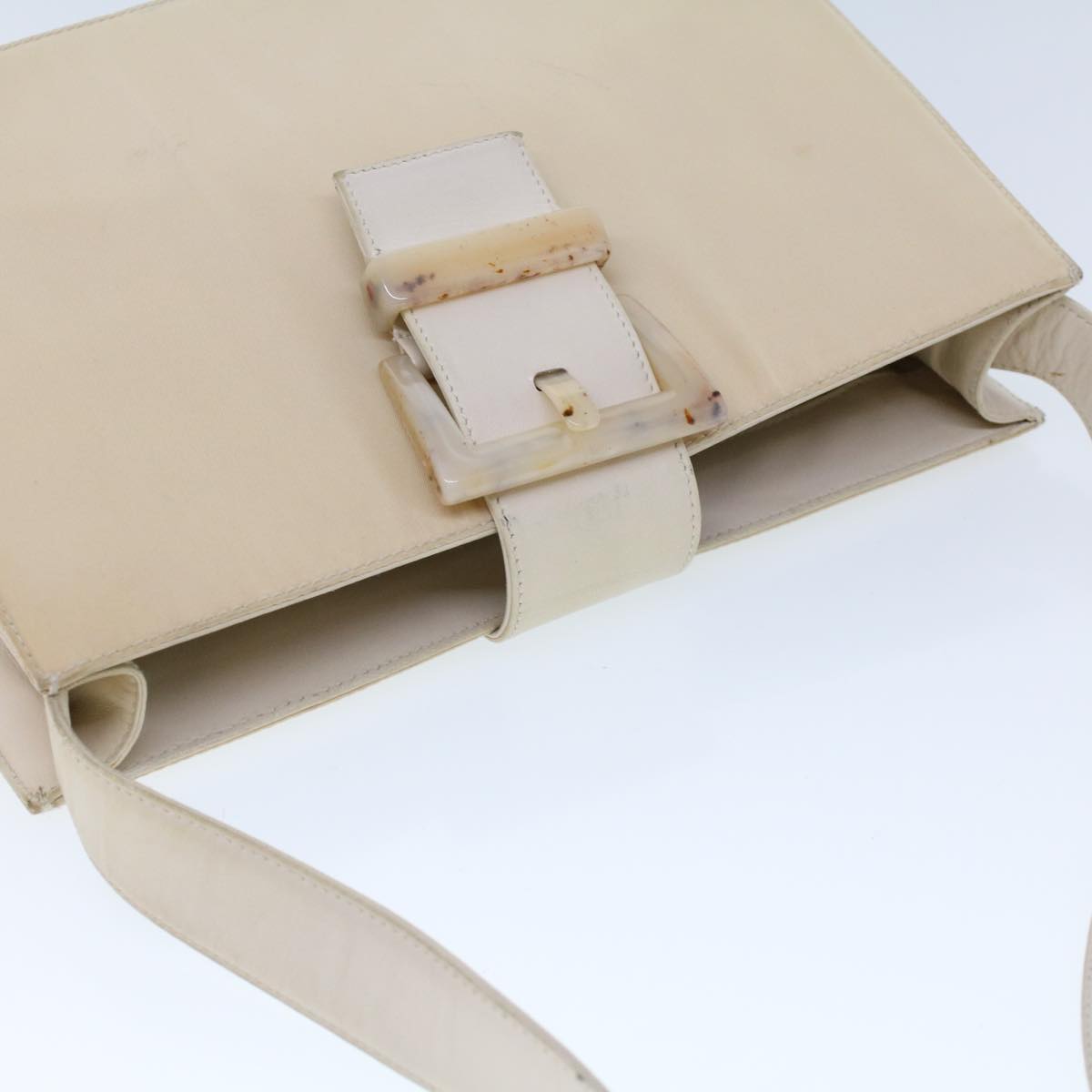 PRADA Shoulder Bag Nylon Beige Auth cl770