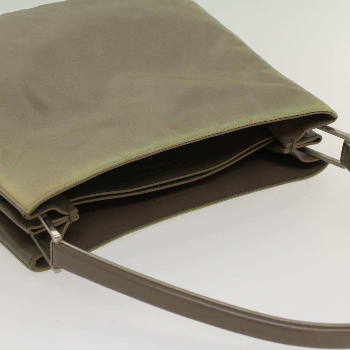 PRADA Shoulder Bag Nylon Khaki Auth cl771