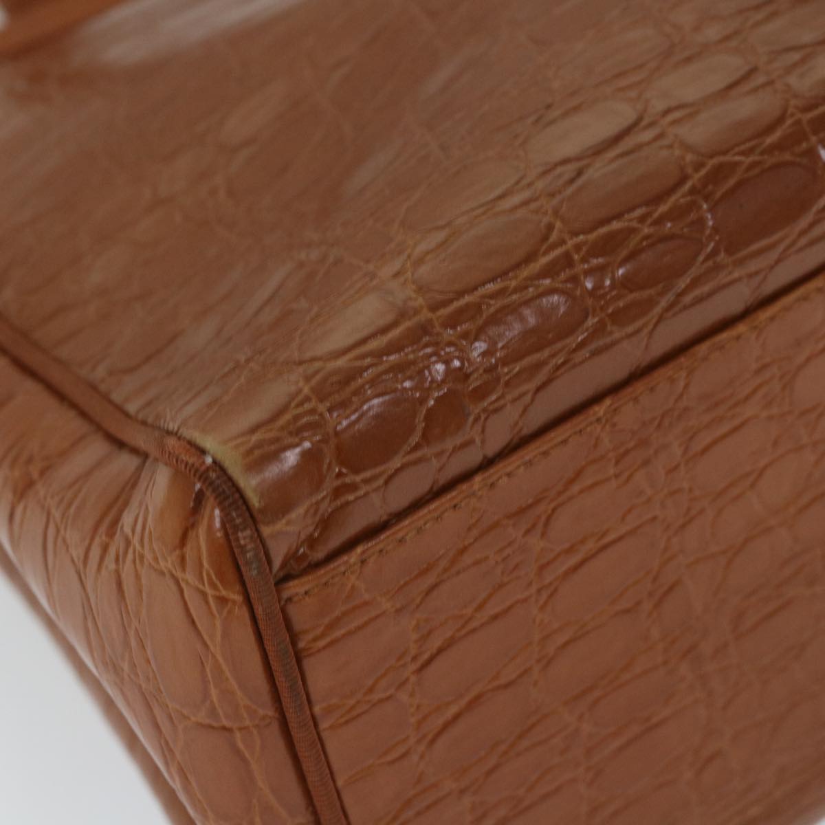 Salvatore Ferragamo Tote Bag Leather Brown Auth cl793