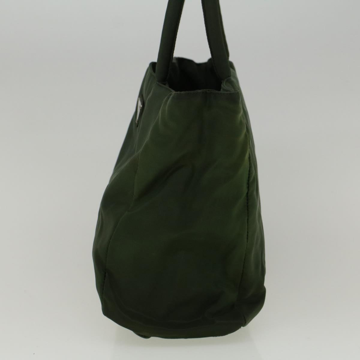 PRADA Hand Bag Nylon Green Auth cl802