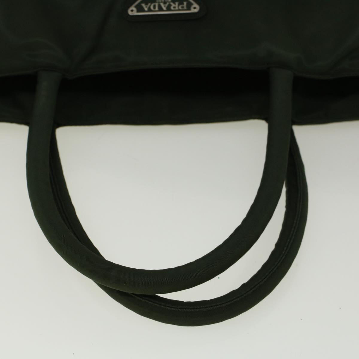 PRADA Hand Bag Nylon Green Auth cl802