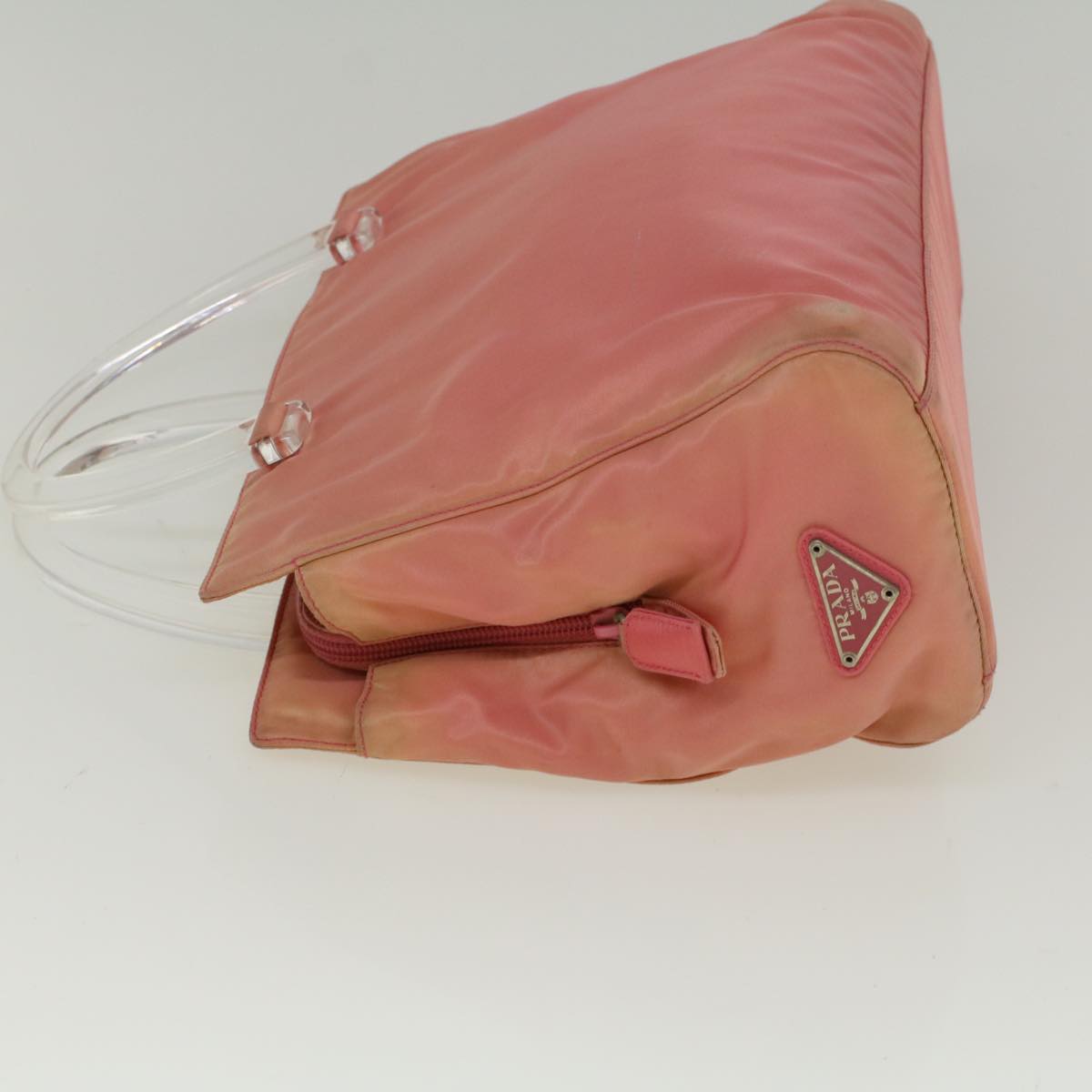 PRADA Hand Bag Nylon Pink Auth cl805