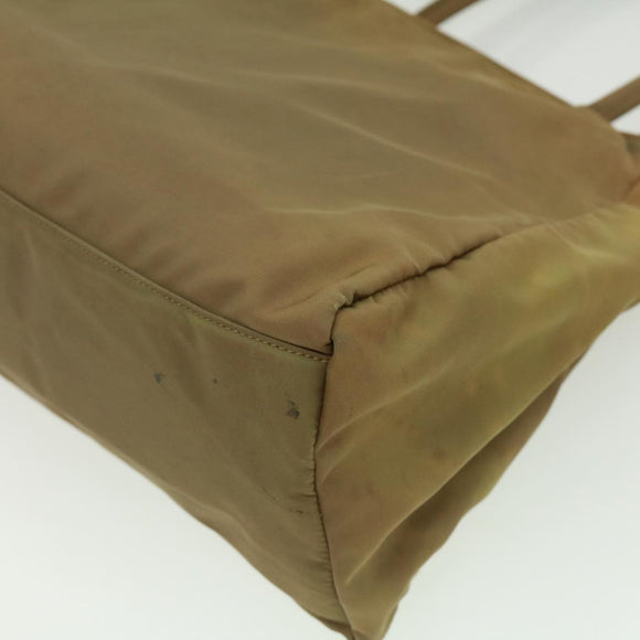 PRADA Hand Bag Nylon Khaki Auth cr603