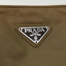 PRADA Hand Bag Nylon Khaki Auth cr603-17
