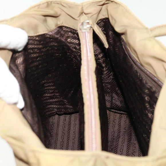 PRADA Hand Bag Nylon Khaki Auth cr603