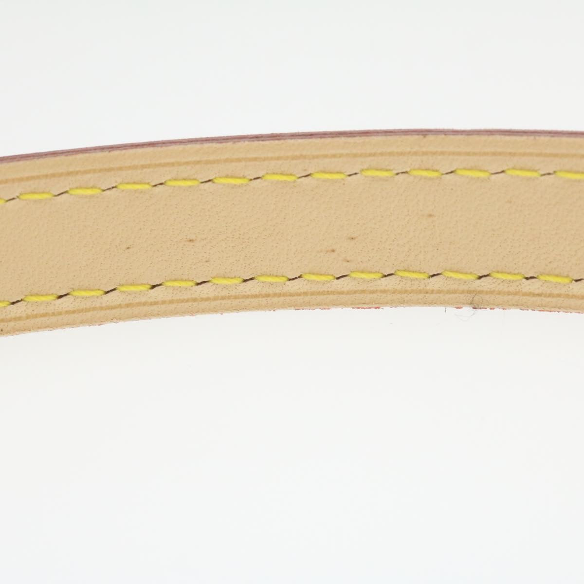 LOUIS VUITTON Adjustable Leather Shoulder Strap 78-33.9 Leather Beige Auth cr701