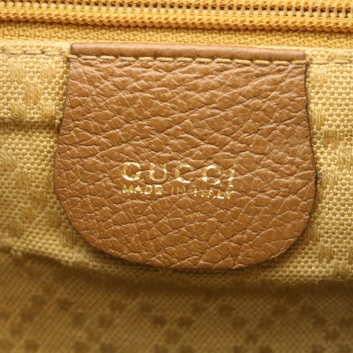 GUCCI Bamboo Backpack Suede Brown Auth ds086