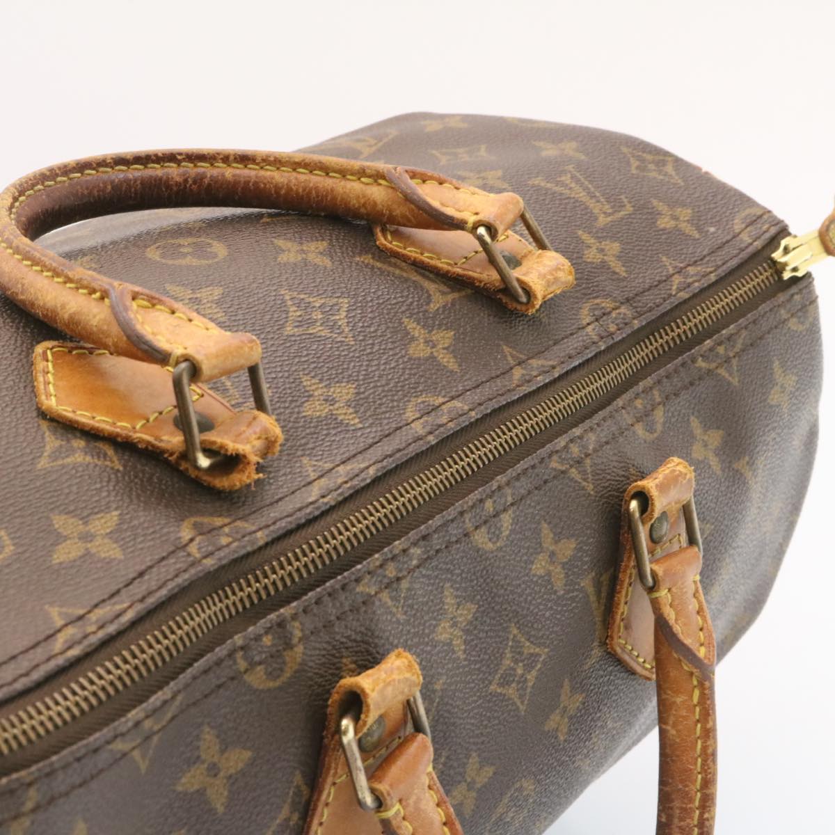 LOUIS VUITTON Monogram Speedy 35 Hand Bag M41524 LV Auth ds162