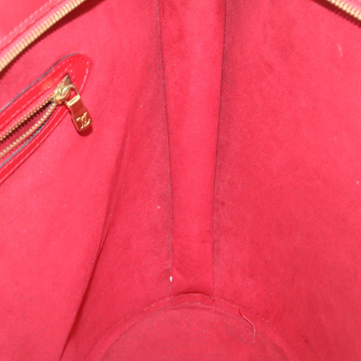 LOUIS VUITTON Epi Sac shopping Tote Bag Red M52267 LV Auth ds176