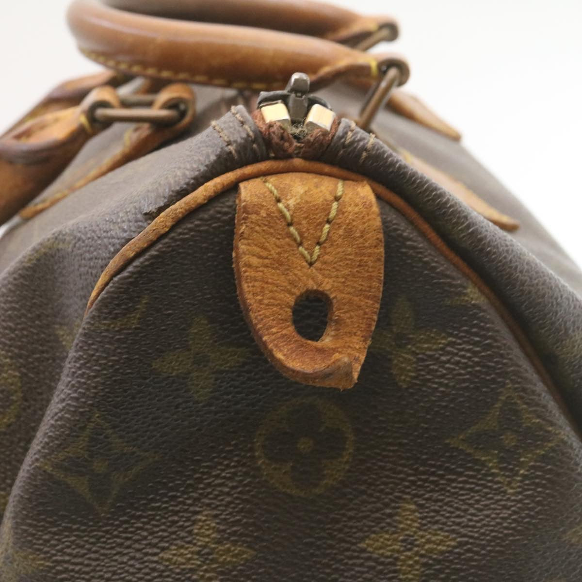 LOUIS VUITTON Monogram Speedy 35 Hand Bag M41524 LV Auth ds280