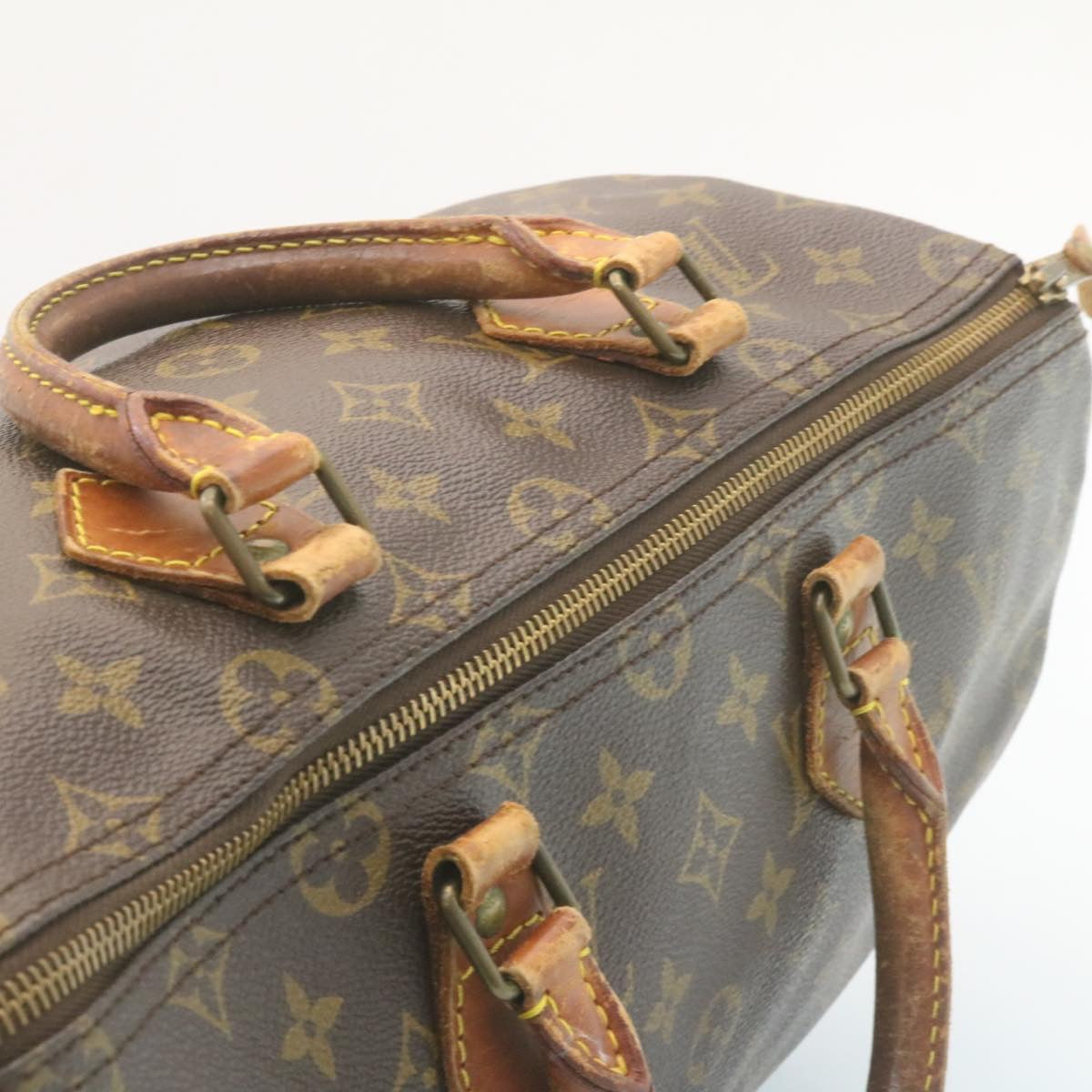 LOUIS VUITTON Monogram Speedy 35 Hand Bag M41524 LV Auth ds377