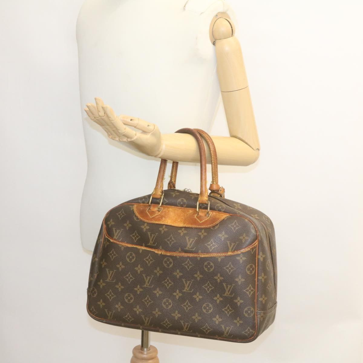 LOUIS VUITTON Monogram Deauville Hand Bag M47270 LV Auth ds379