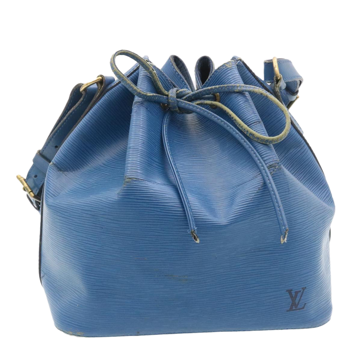 LOUIS VUITTON Epi Petit Noe Shoulder Bag Blue M44105 LV Auth ds423
