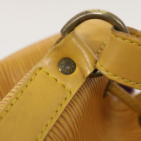 LOUIS VUITTON Epi Petit Noe Shoulder Bag Tassili Yellow M44109 LV Auth ds439