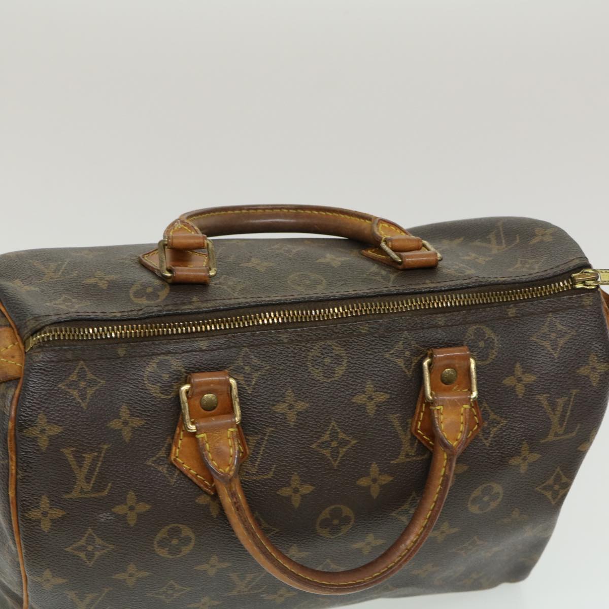 LOUIS VUITTON Monogram Speedy 30 Hand Bag M41526 LV Auth ds479