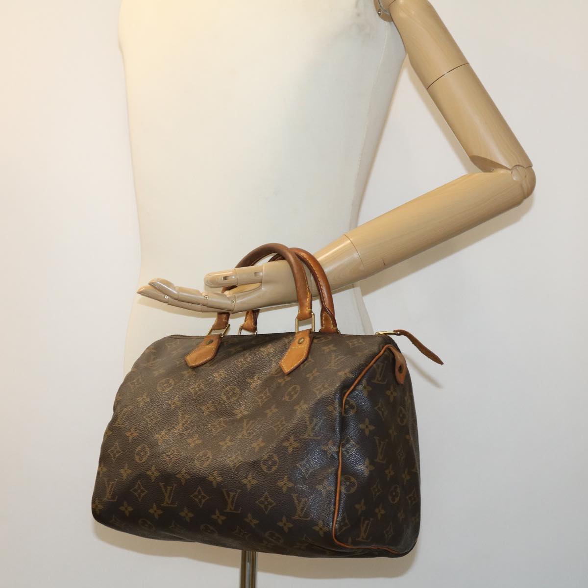 LOUIS VUITTON Monogram Speedy 30 Hand Bag M41526 LV Auth ds534