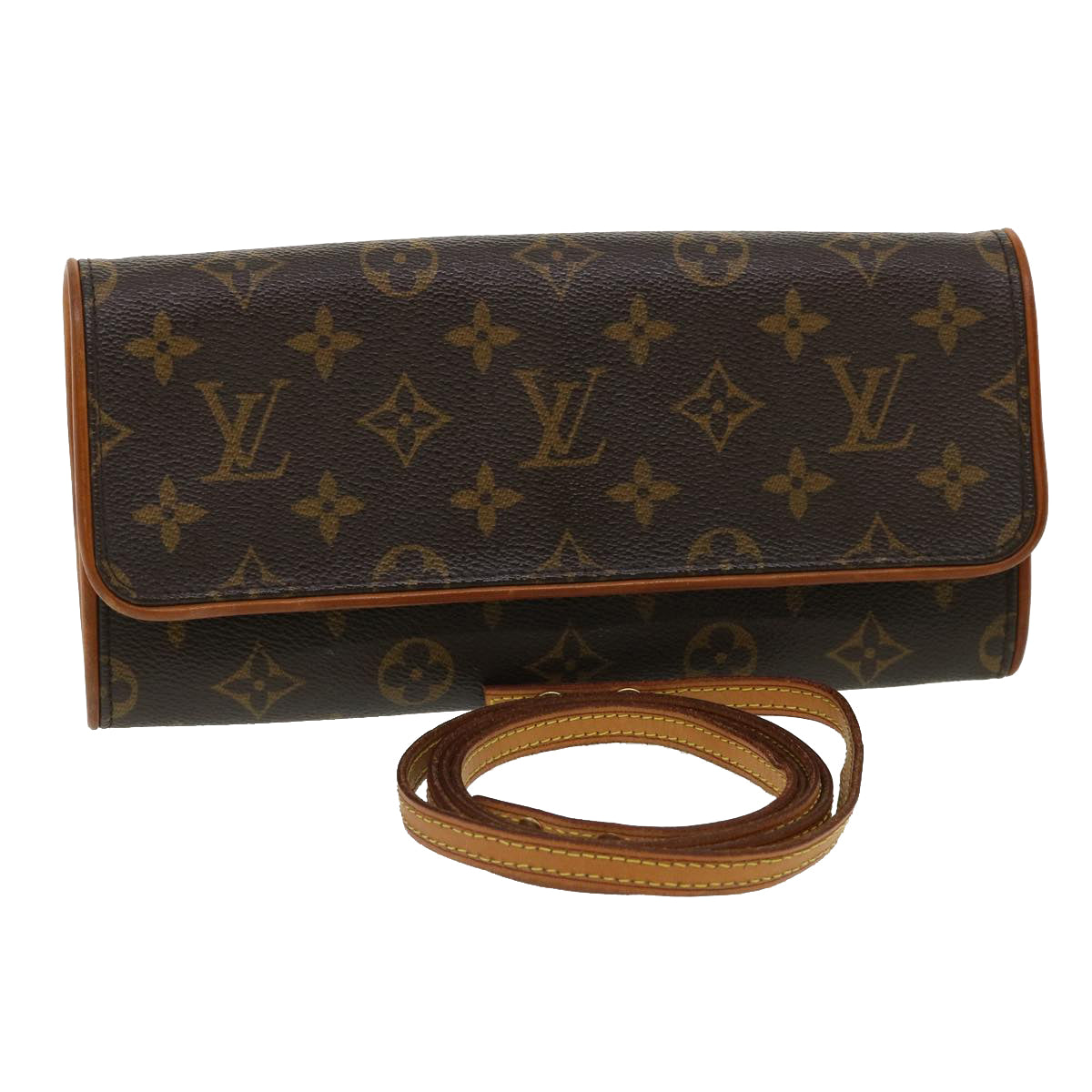 LOUIS VUITTON Monogram Pochette Twin GM Shoulder Bag M51852 LV Auth ep061