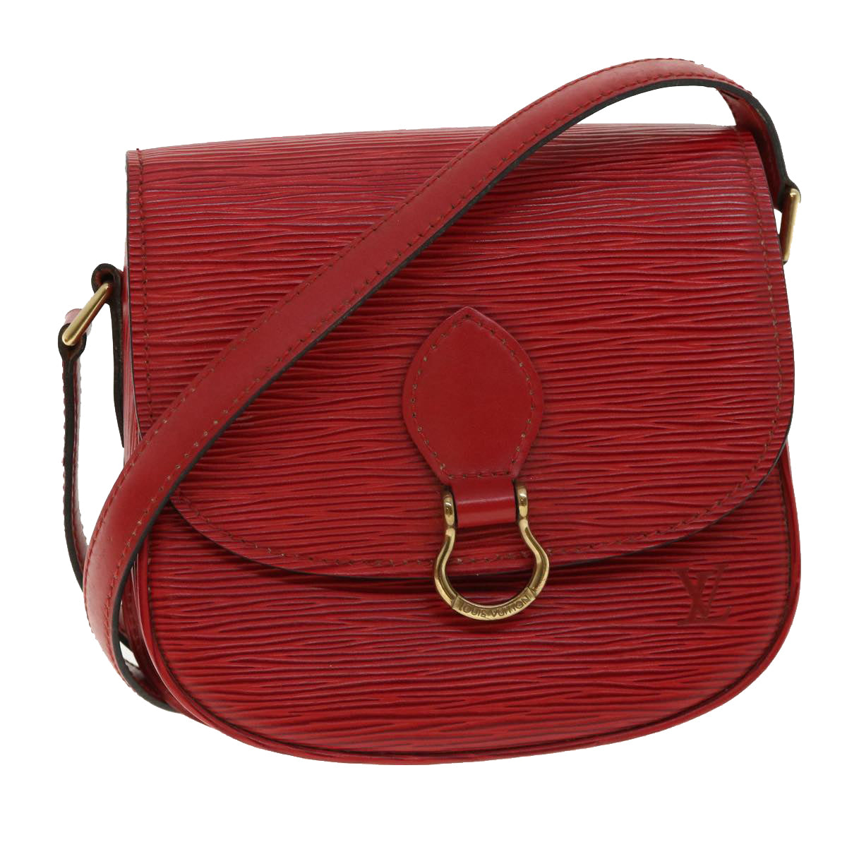 LOUIS VUITTON Epi Saint Cloud PM Shoulder Bag Red M52217 LV Auth ep082