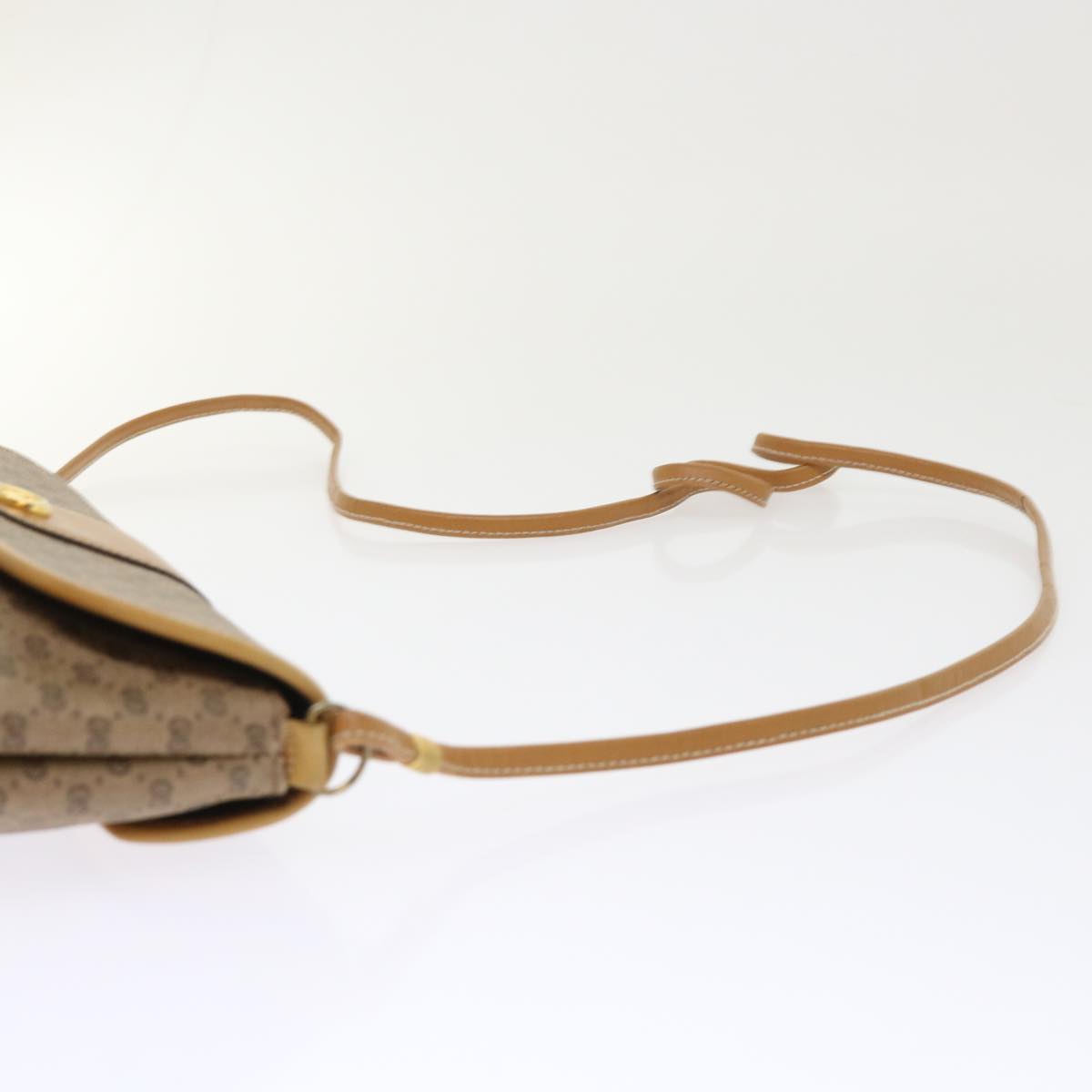 GUCCI Micro GG Canvas Shoulder Bag PVC Leather Beige 14•001•5364 Auth ep1026