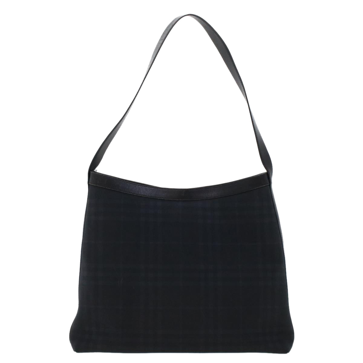 BURBERRY Nova Check Shoulder Bag Nylon Black Auth ep1027