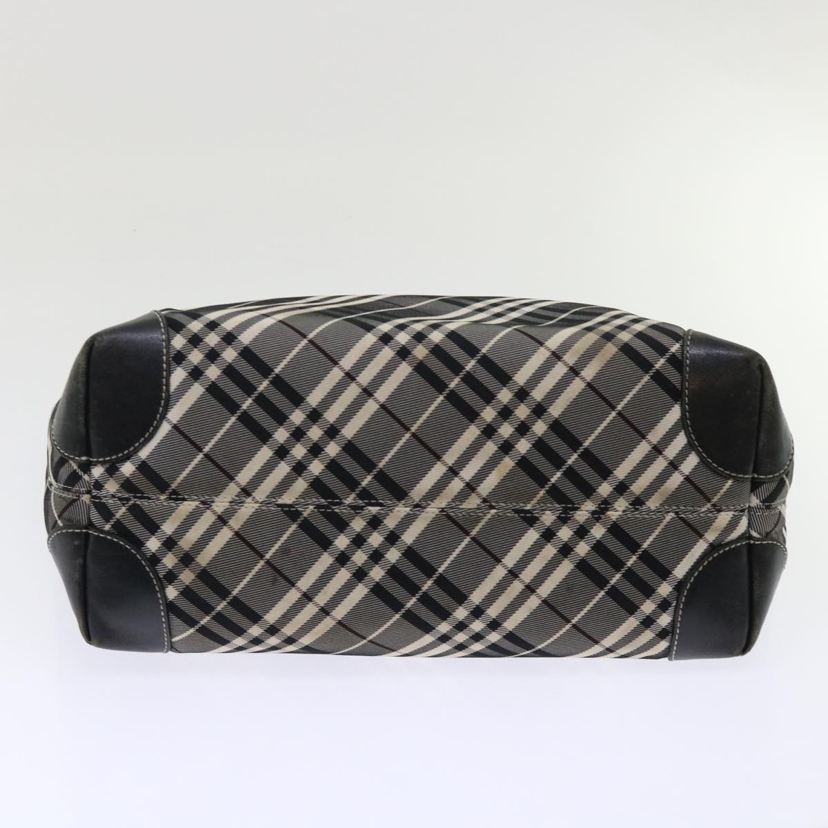 BURBERRY Nova Check Blue Label Tote Bag Nylon Black Auth ep1077