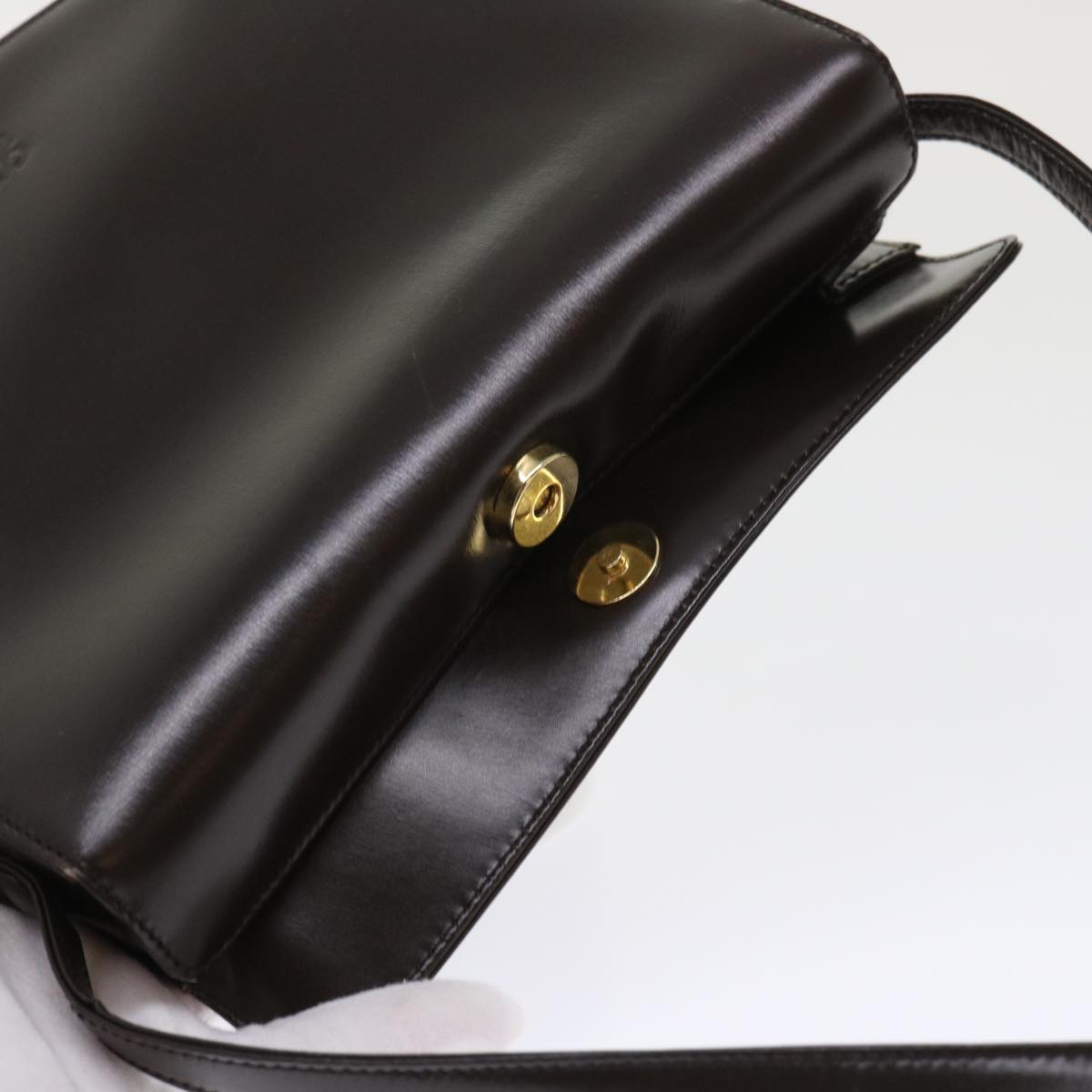 LOEWE Shoulder Bag Leather Brown Auth ep1089