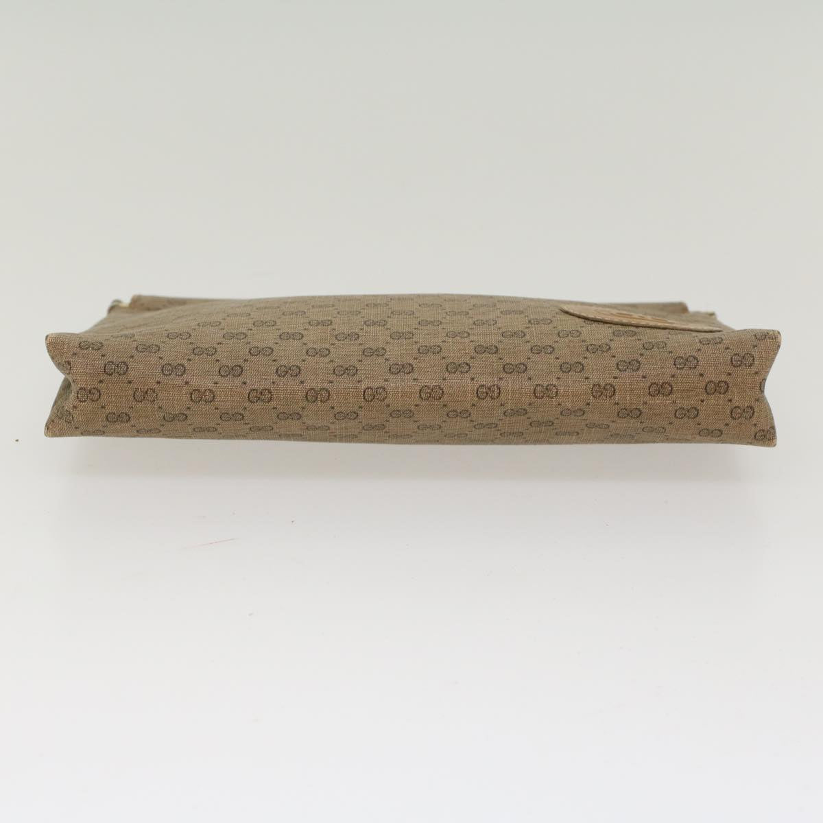 GUCCI Micro GG Canvas Clutch Bag PVC Leather Beige 67-039-5229 Auth ep1090