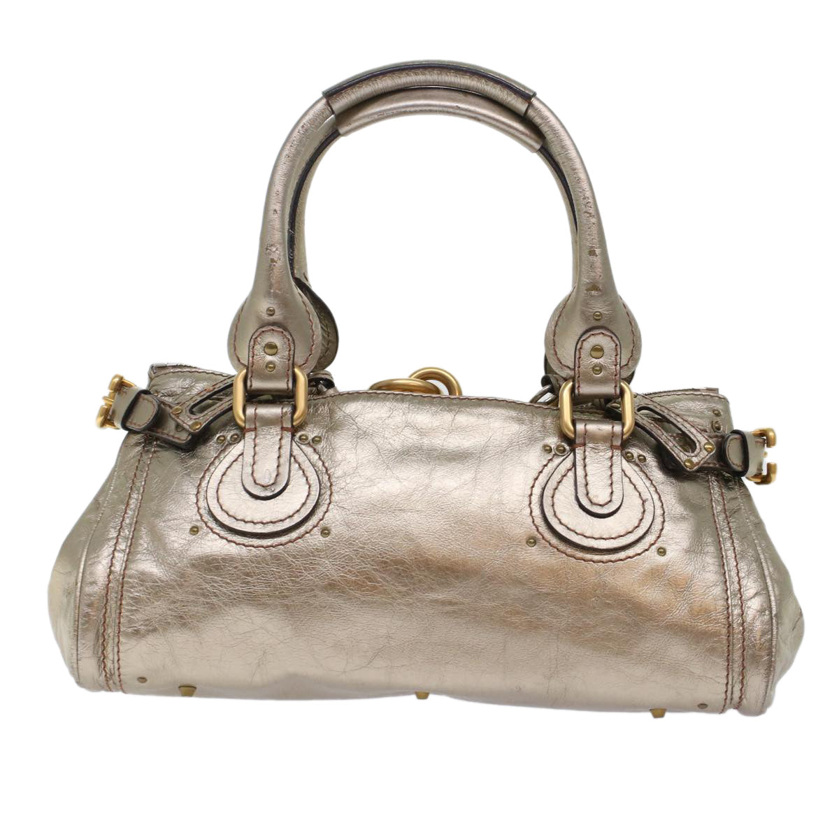 Chloe Paddington Hand Bag Leather Gold Auth ep1116 - 0