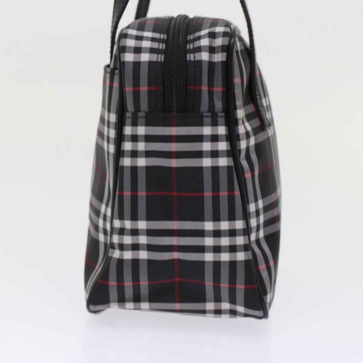 BURBERRY Nova Check Hand Bag Nylon Black Auth ep1123