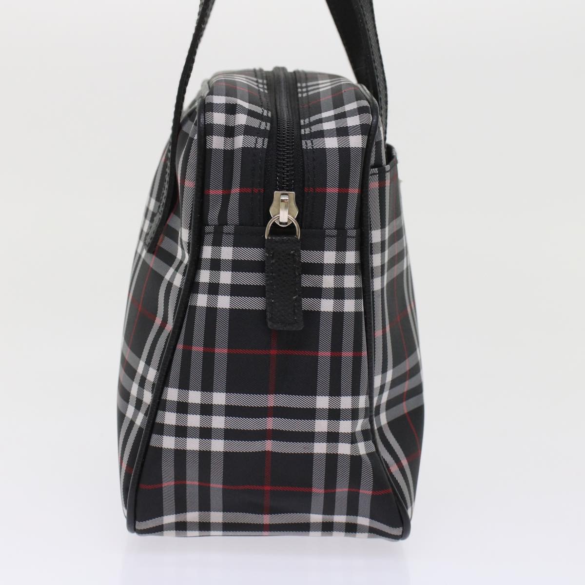 BURBERRY Nova Check Hand Bag Nylon Black Auth ep1123