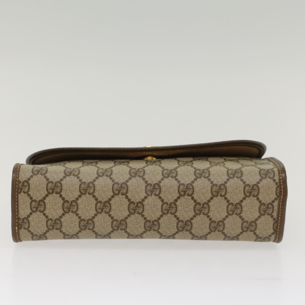 GUCCI GG Canvas Web Sherry Line Clutch Bag Beige Red Green 14.01.030 Auth ep1124