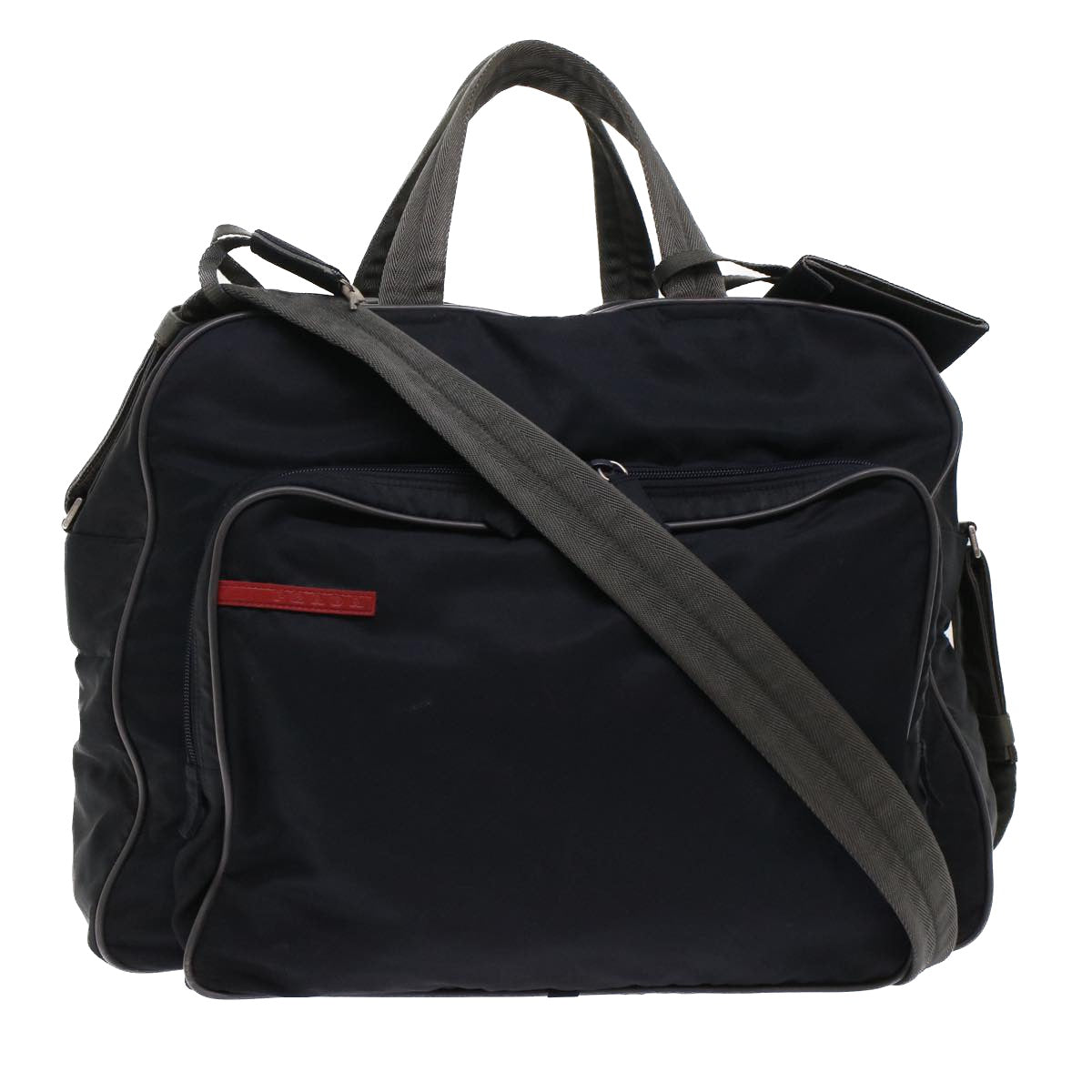 PRADA Sports Boston Bag Nylon Black Auth ep1177