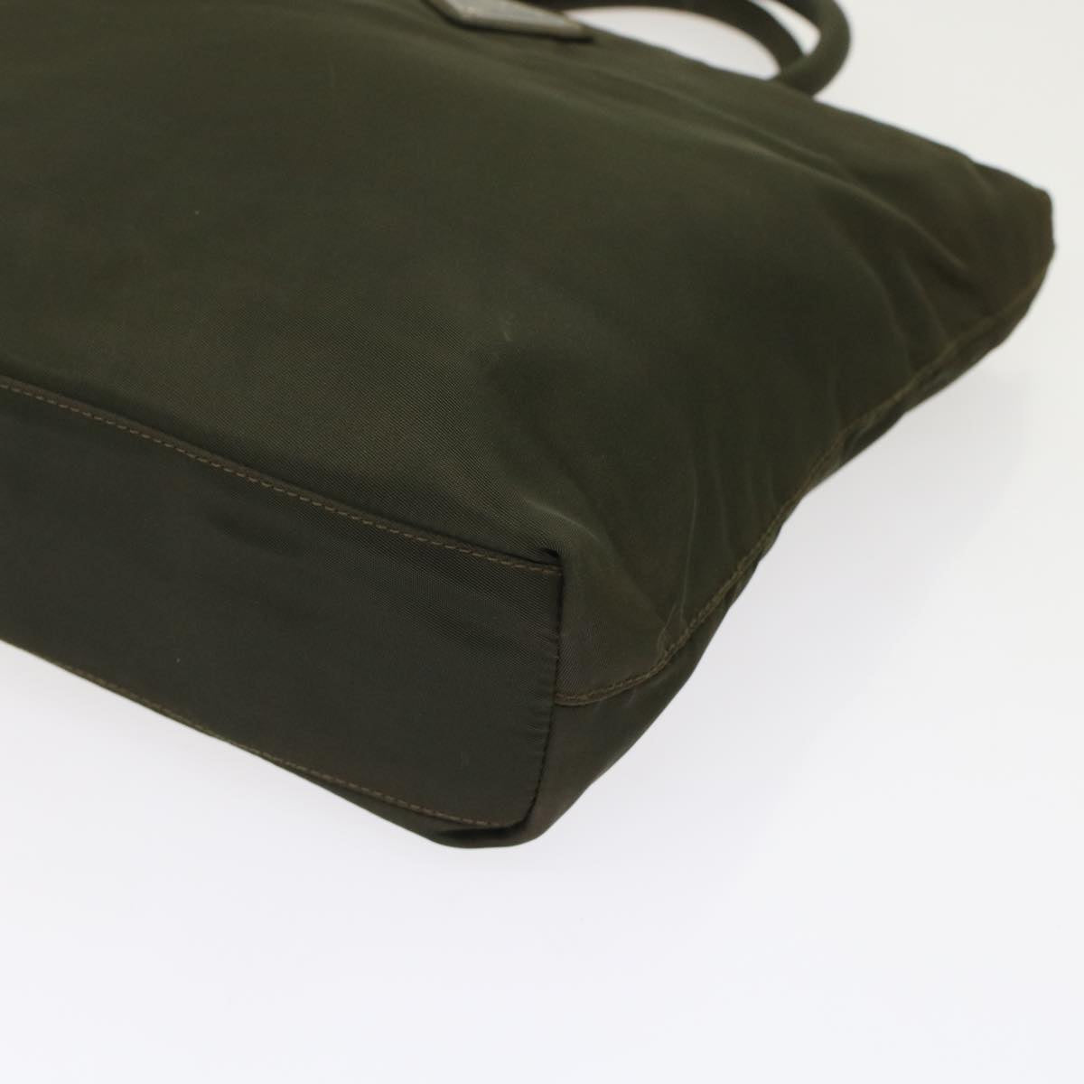 PRADA Hand Bag Nylon Khaki Auth ep1191