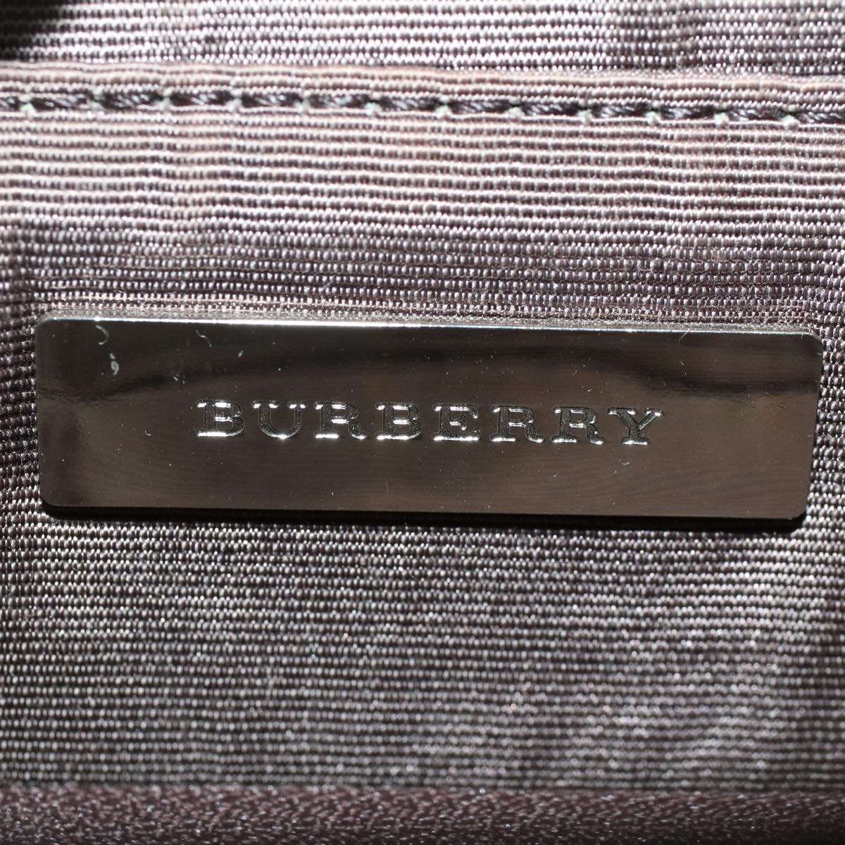 BURBERRY Nova Check Shoulder Bag Nylon Leather Beige Auth ep1207