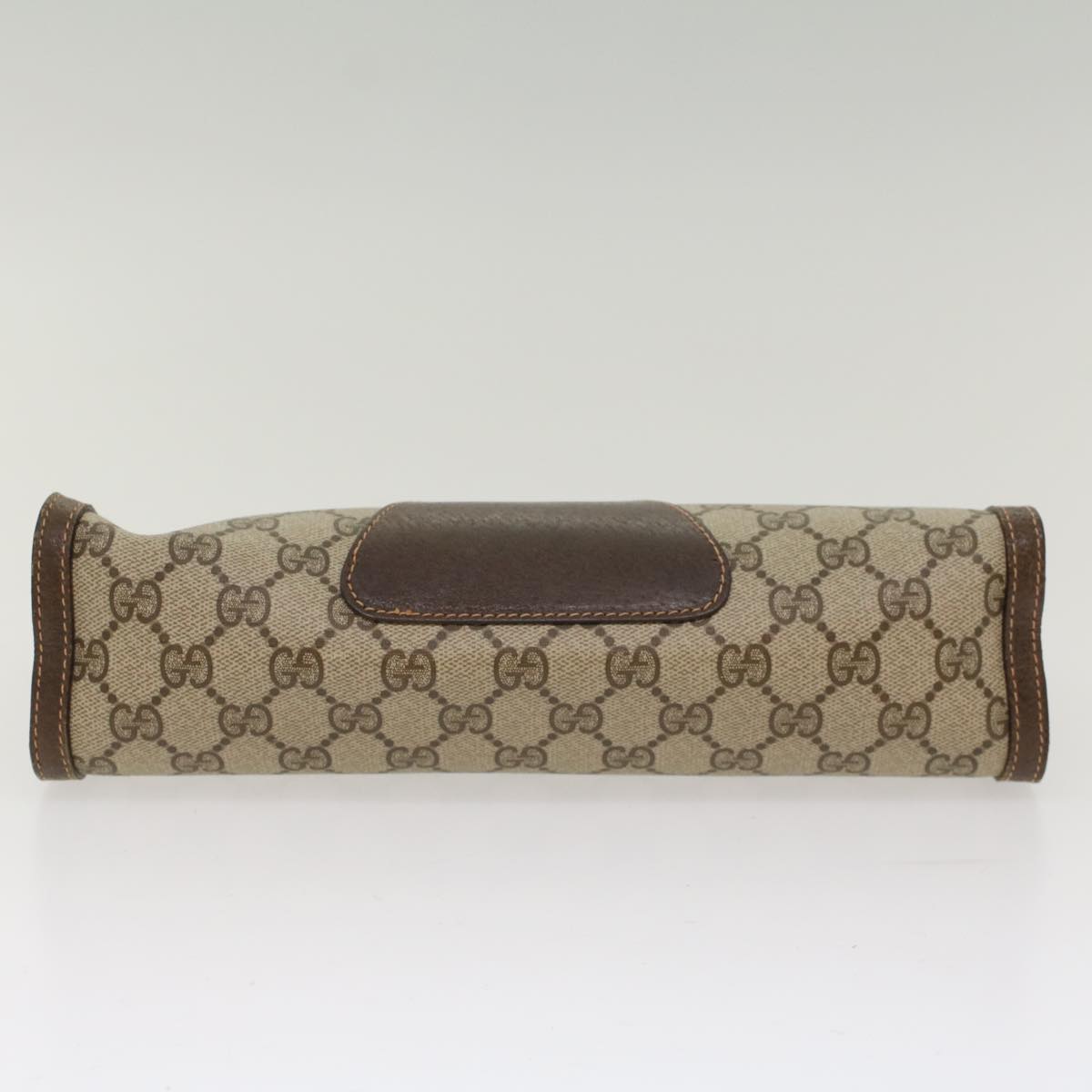 GUCCI GG Canvas Web Sherry Line Clutch Bag Beige Red 156.01.033 Auth ep1221