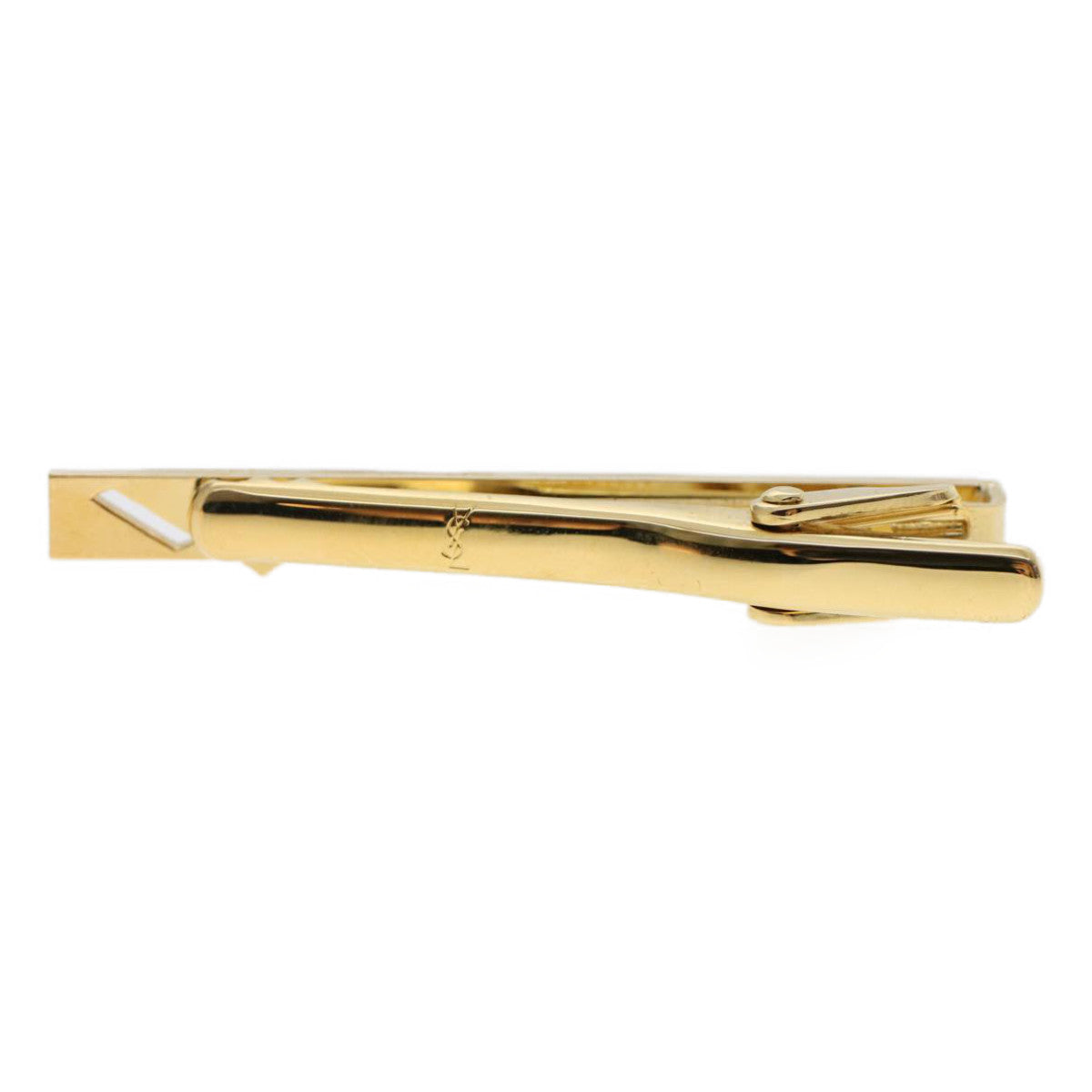 SAINT LAURENT Tie Pin Metal Gold Silver Auth ep1251
