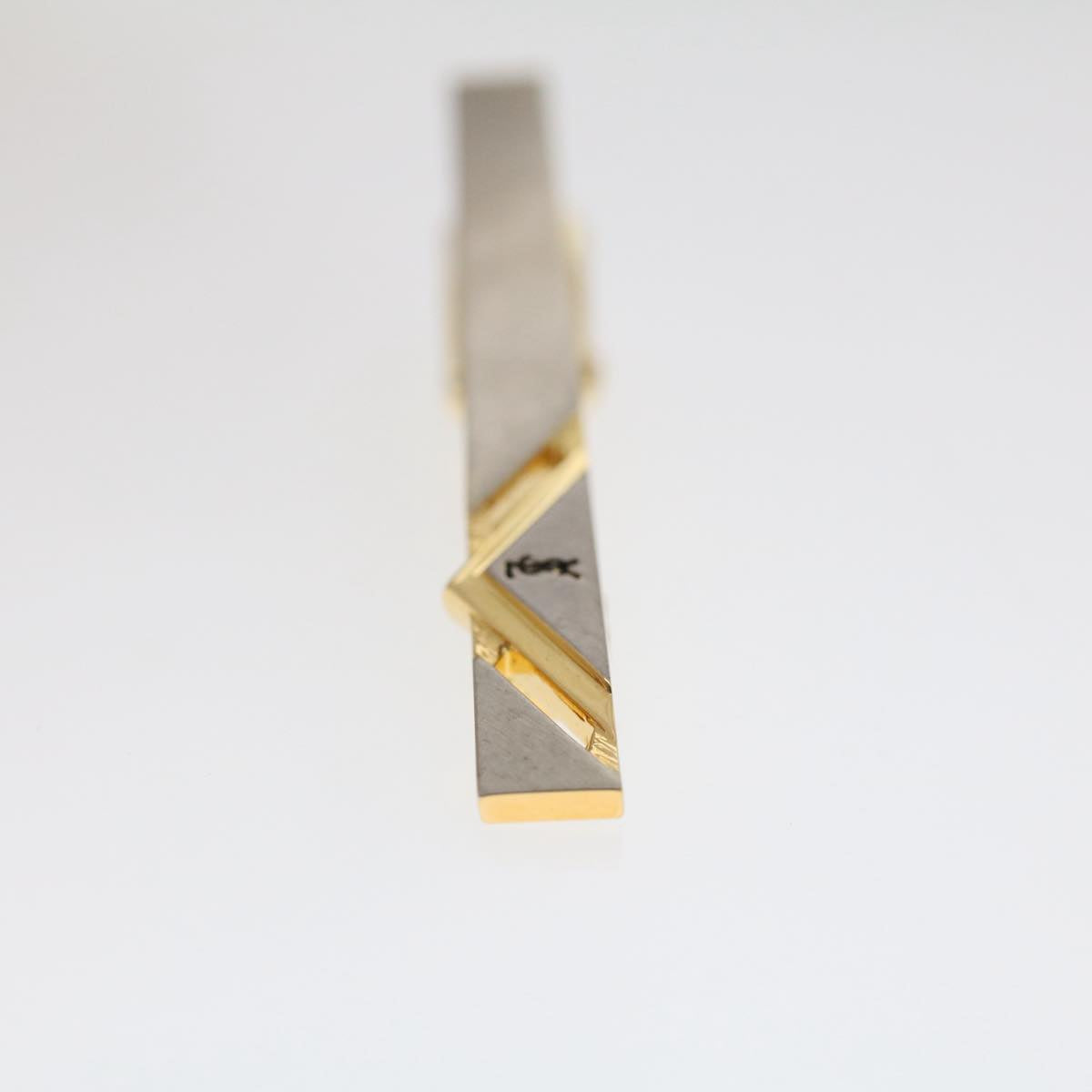 SAINT LAURENT Tie Pin Metal Gold Silver Auth ep1251