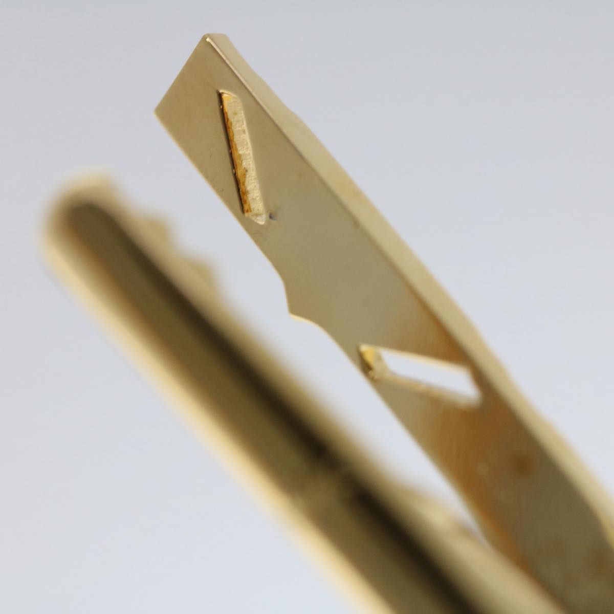 SAINT LAURENT Tie Pin Metal Gold Silver Auth ep1251