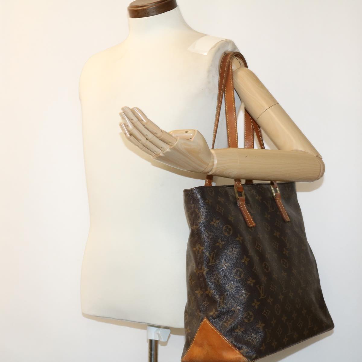 LOUIS VUITTON Monogram Cabas Mezzo Tote Bag M51151 LV Auth ep126