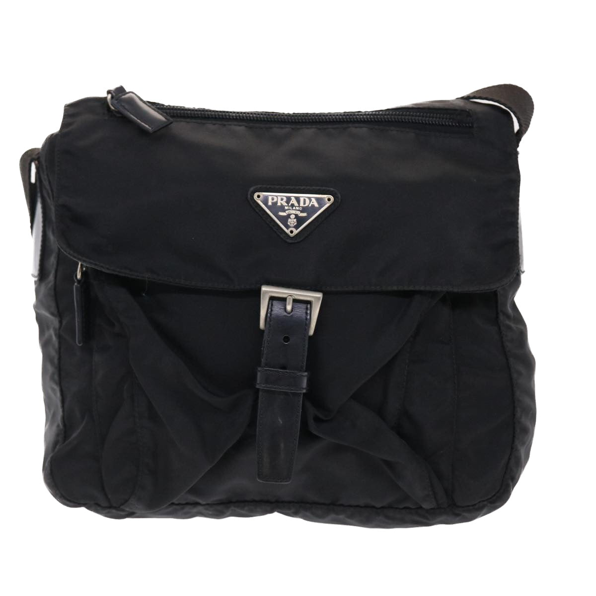 PRADA Shoulder Bag Nylon Black Auth ep1266