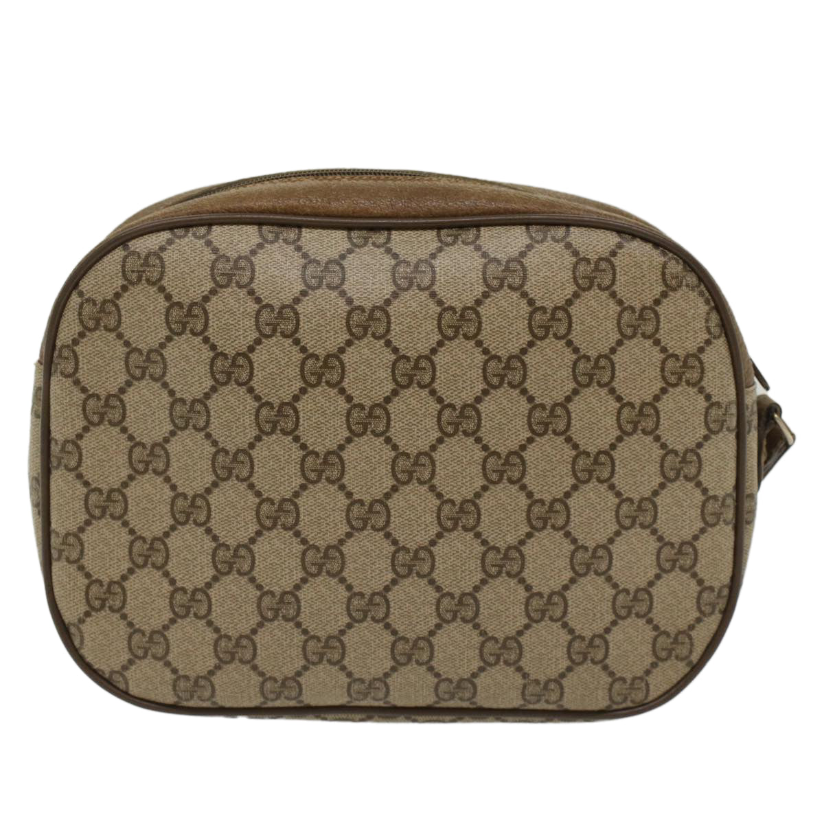 GUCCI GG Canvas Web Sherry Line Clutch Bag PVC Leather Beige Red Auth ep1269 - 0