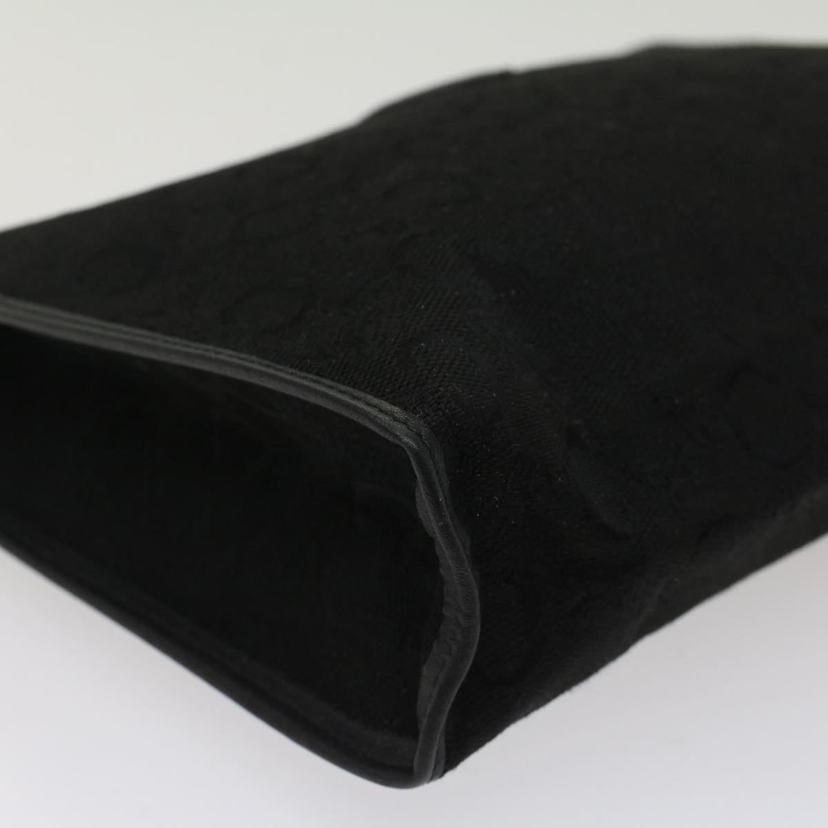 CELINE C Macadam Canvas Clutch Bag Black Auth ep1277