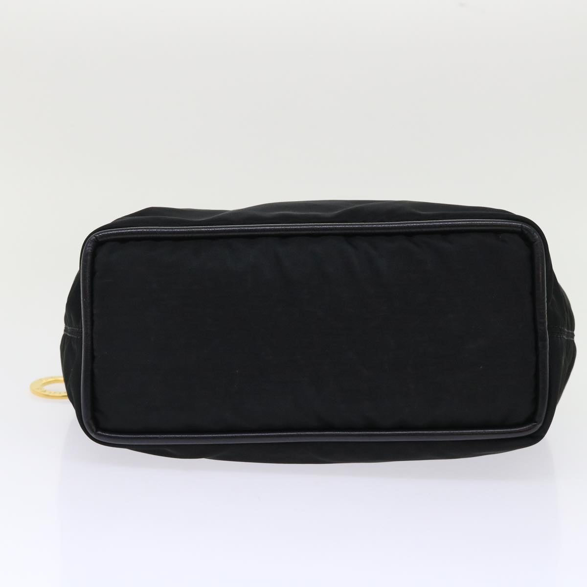 CELINE Shoulder Bag Nylon Leather Black Auth ep1289