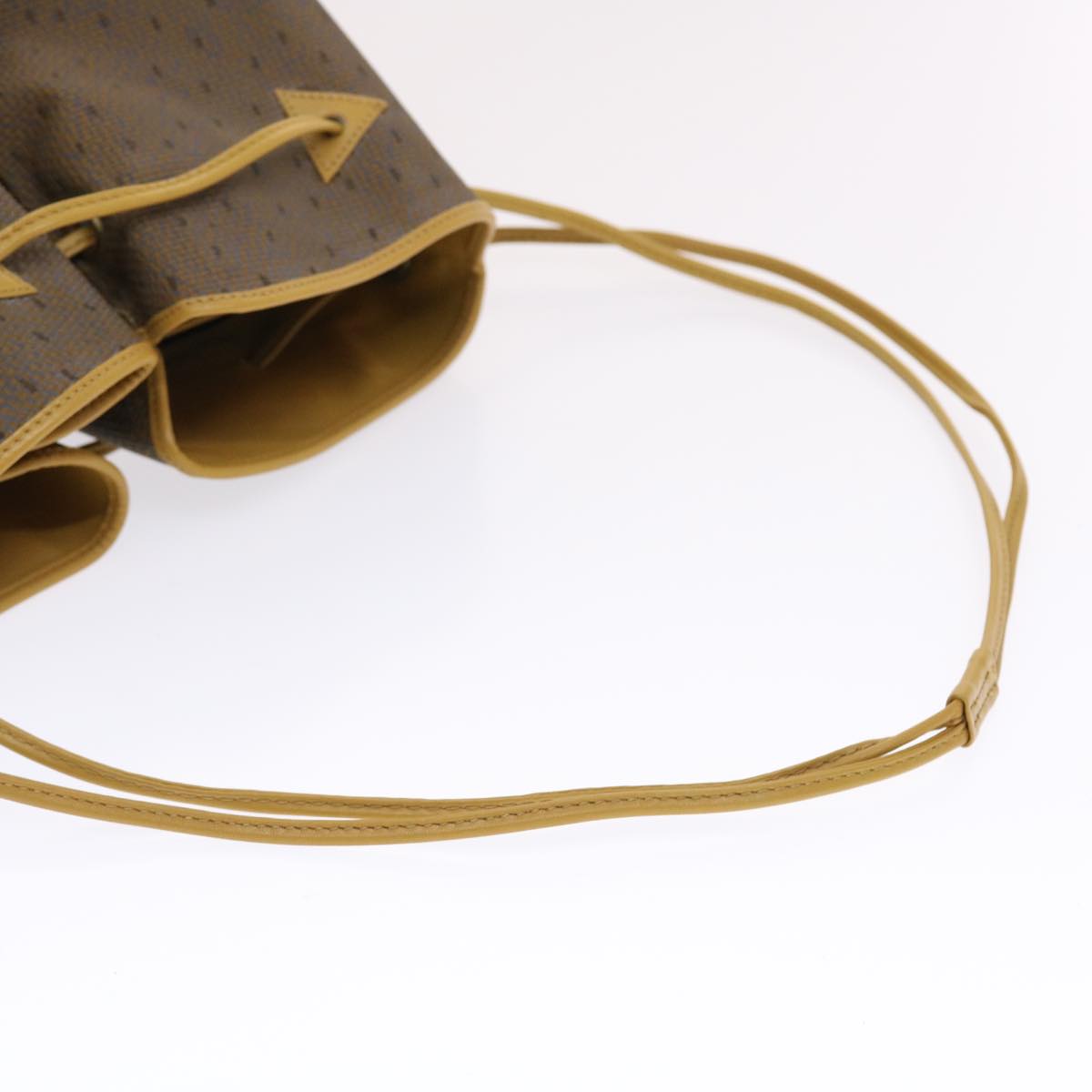 SAINT LAURENT Shoulder Bag PVC Leather Brown Auth ep1300