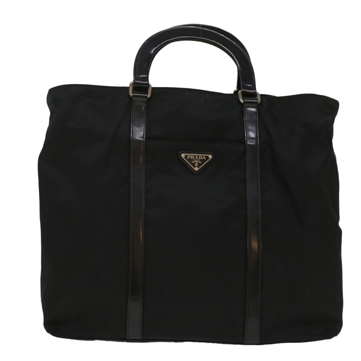 PRADA Hand Bag Nylon Black Auth ep1336