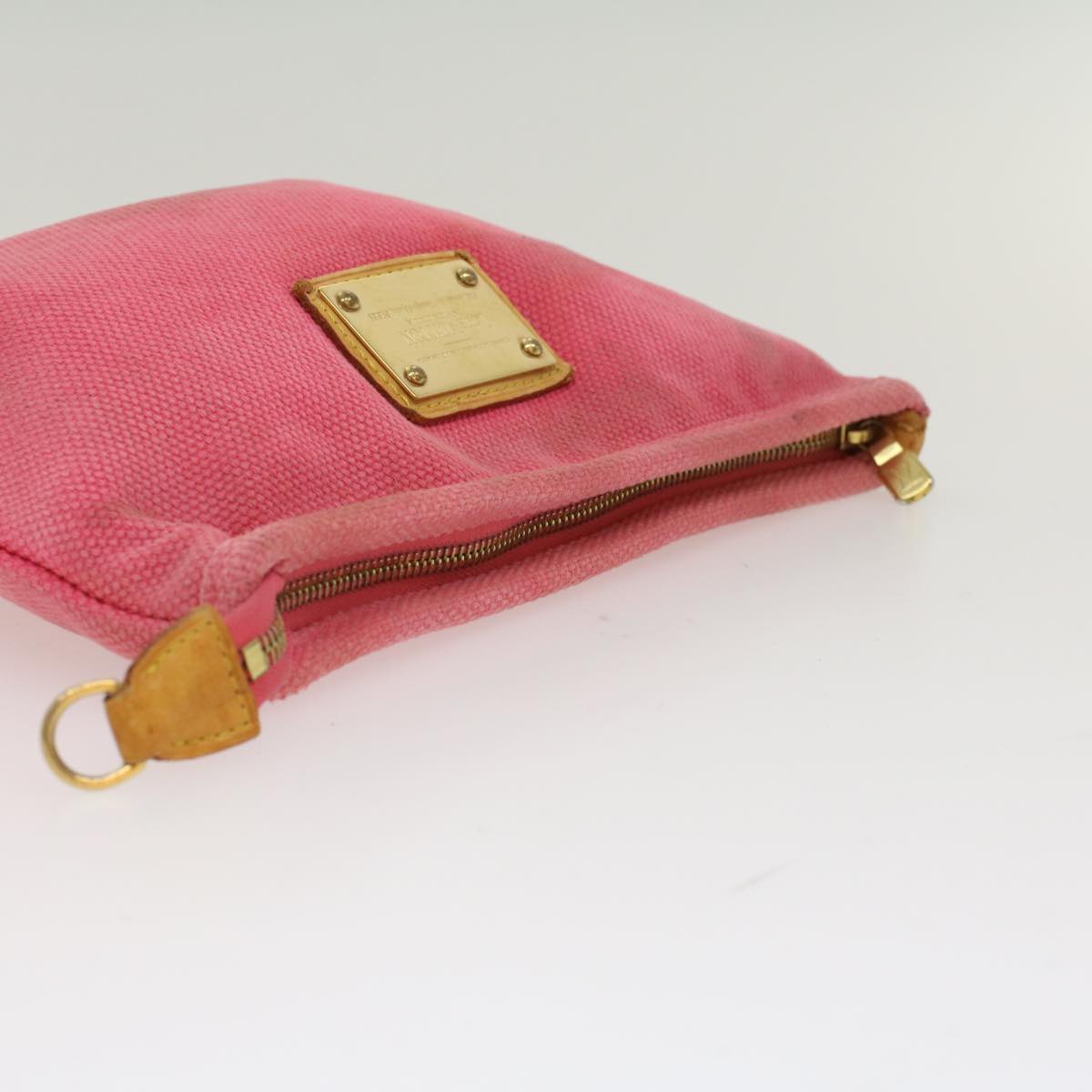 LOUIS VUITTON Antigua Pochette Plat GM Clutch Bag Pink M40065 LV Auth ep1350