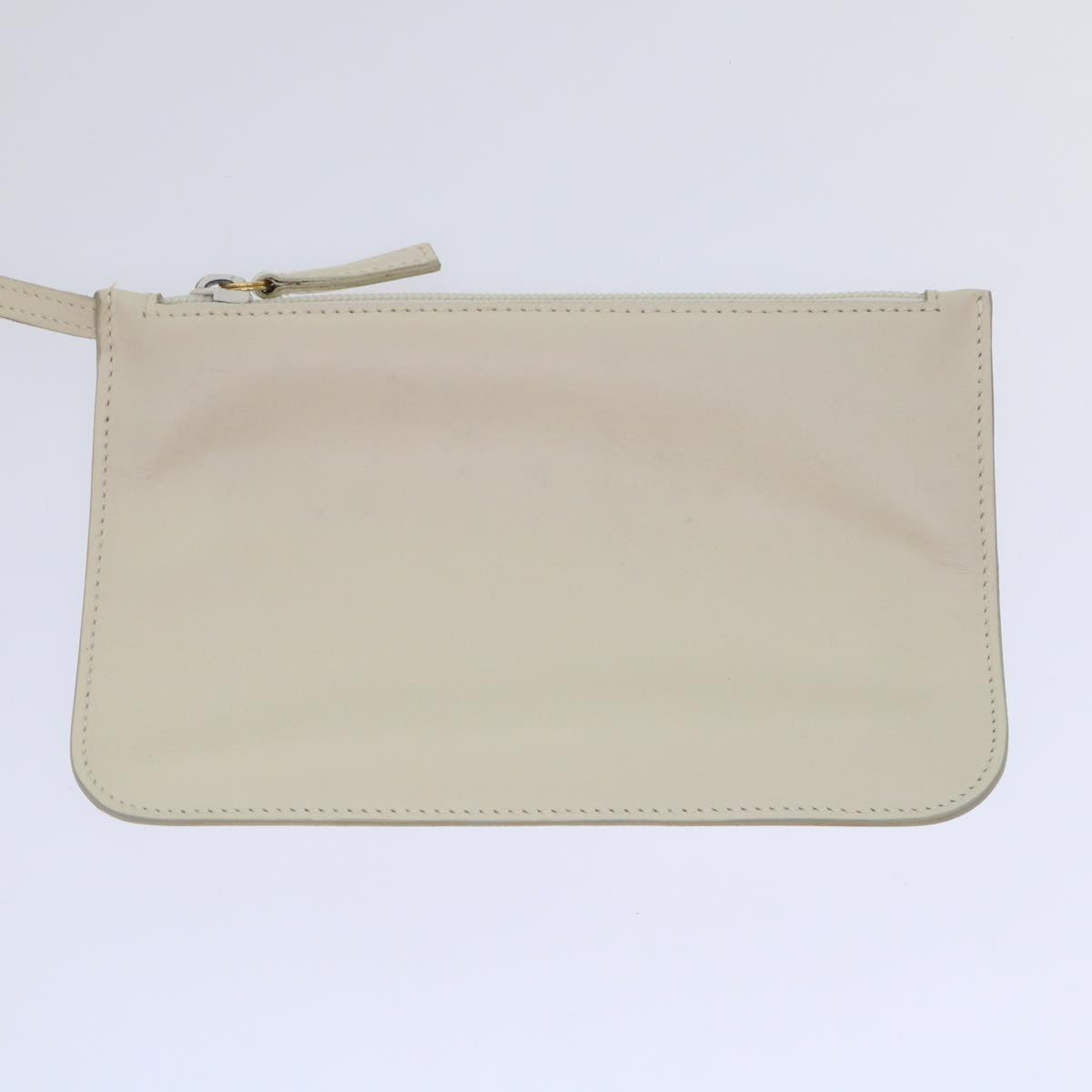 GUCCI Bamboo Shoulder Bag Leather White 001-2113-1880 Auth ep1363