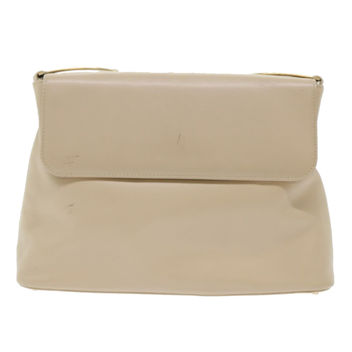 GUCCI Shoulder Bag Leather Beige 001•3444•180 Auth ep1364