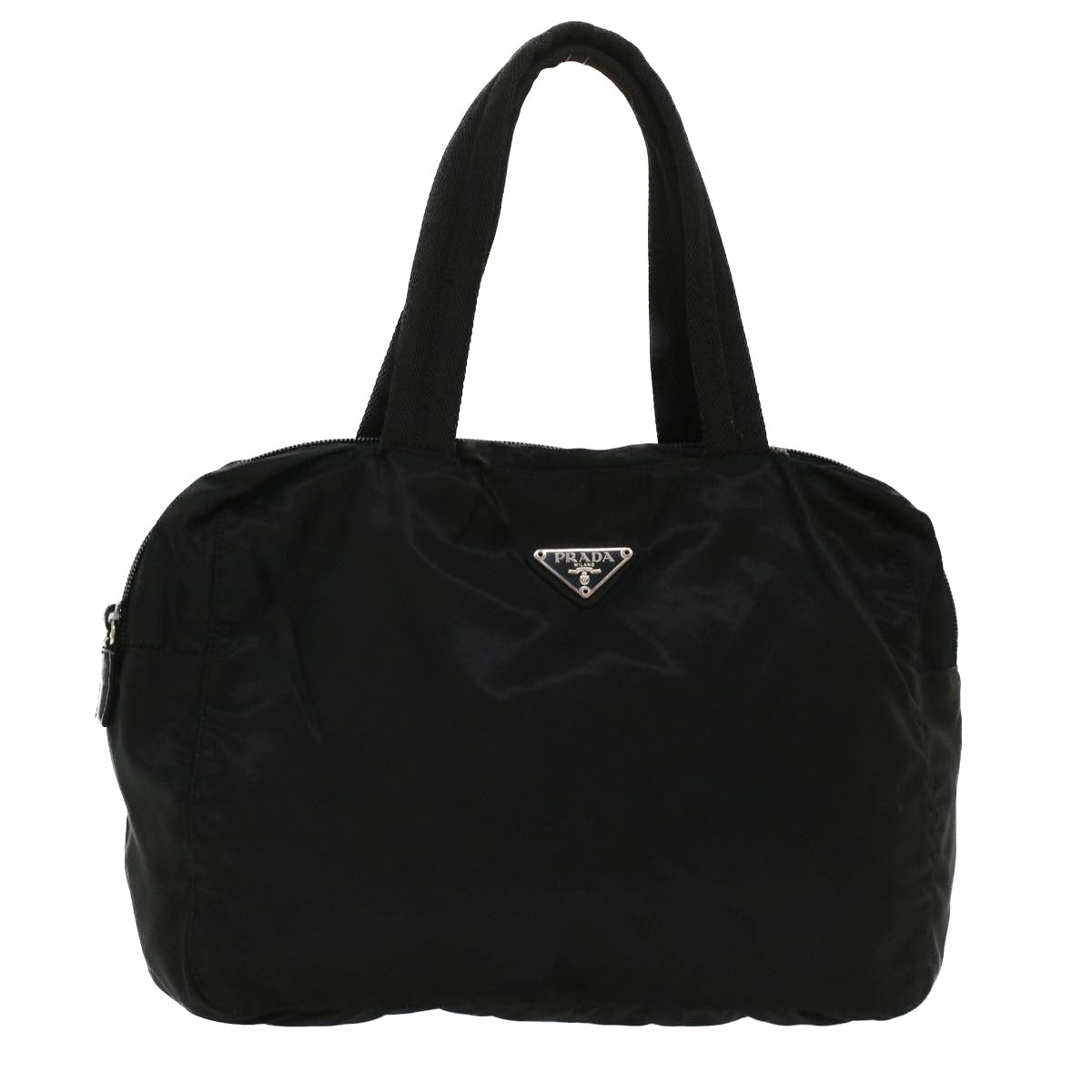 PRADA Hand Bag Nylon Black Auth ep1378